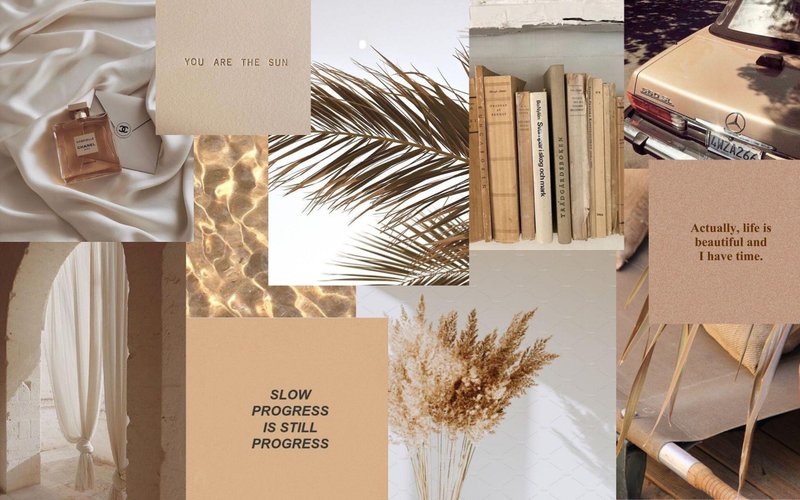 Beige Aesthetic Collage