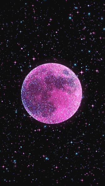 Moon and Galaxy