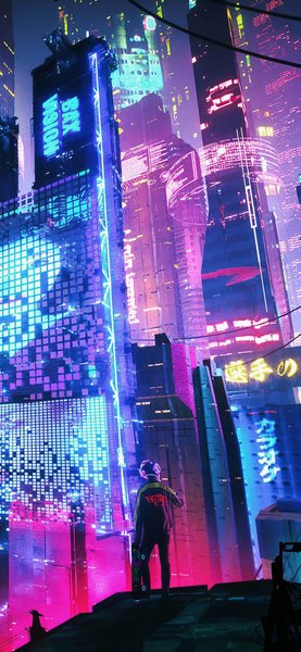 4K Neon iPhone