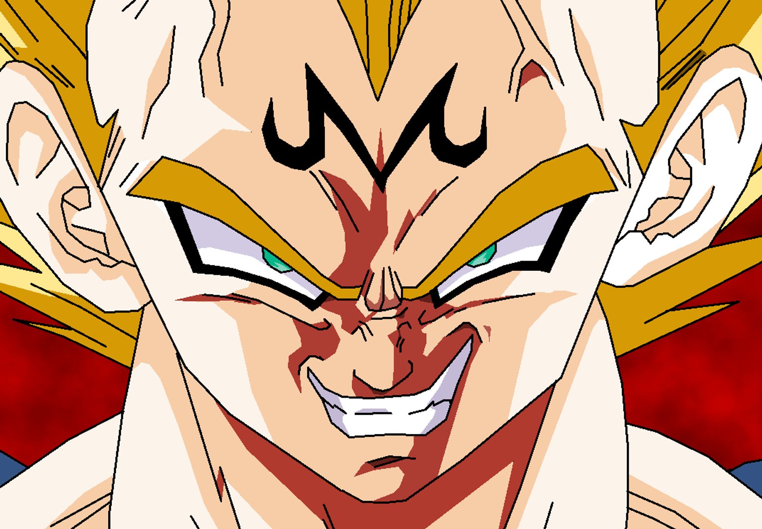 Majin Vegeta Smile Background.png