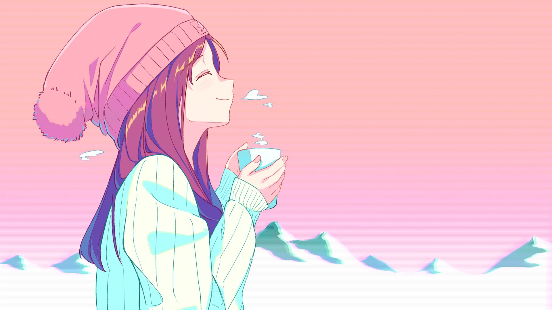 Pink Anime Aesthetic Desk Wallpapers.png